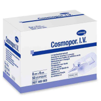 COSMOPOR I.V. - Самокл. повязки для фиксации катетеров: 8 х 6 см; 50 шт. 