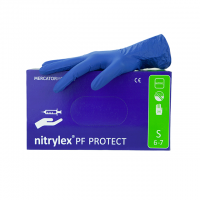 Перчатки смотровые нестерильные нитриловые р-р М/ Nitrylex PF Protect