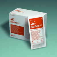 Santex PF перчатки хирургич. латекс, стер. текстур. натур. неопудр. с валиком. р.8,0