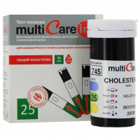 Тест-полоски общий холестерин №25 к экспресс-анализатору «мультиКэйр-ин» («multiCare-in»)