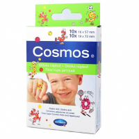 5356234 COSMOS kids - Пластырь - пластинки для детей (с рисунком): 20 шт. 2 размера (Хартман)